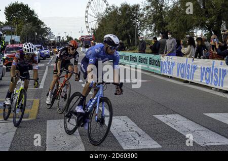 Rimini, ITA. 14th Oct, 2020. (SPO) Italian Bike Race. October 14, 2020, Rimini, Italy: The italian bike race is, without a doubt, the most difficult cycling race in the most beautiful place in the world. In 2020, the race will be in Romagna from the 14th to the 16th of October and offers the opportunity to witness the emotion of this great race. It ends on the 25th, in Milan. It will be a different race than was used to be.Credit: Josi Donelli/Thenews2 Credit: Josi Donelli/TheNEWS2/ZUMA Wire/Alamy Live News Stock Photo