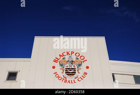 A view of Bloomfield Road stadium before the game Stock Photo