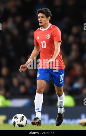 Costa Rica's Yeltsin Tejeda in action during the international friendly match at Hampden Park, Glasgow Stock Photo