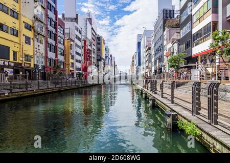 Japan, Osaka, Dotonbori, canal Stock Photo