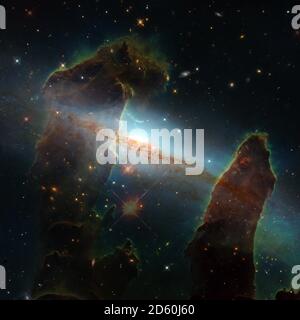 Abstract space background. Elements of this image furnished by NASA. Stock Photo
