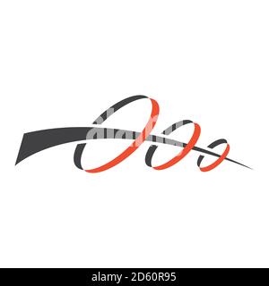 orange grey modern style abstract swirls spiral logo design vortex circle vector graphic element Stock Vector