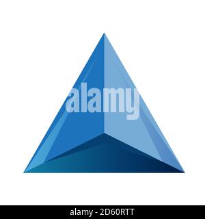 Media logo sign blue Abstract triangle logo icon vector triangular icon isolated on a white background Stock Vector