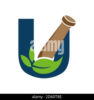 Creative Pharmacy Concept Logo Design Stock Vector