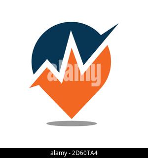 business finance economic sale graph search engine optimization seo logo vector icon logotype Stock Vector