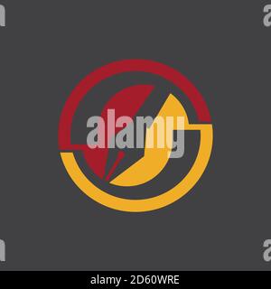new simple combination circle with pen pencil education logo design vector illustration Stock Vector