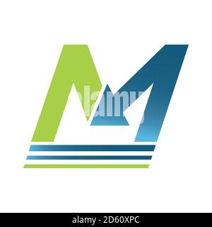 new creative Letter M initial logo design vector template illustration with modern theme Stock Vector