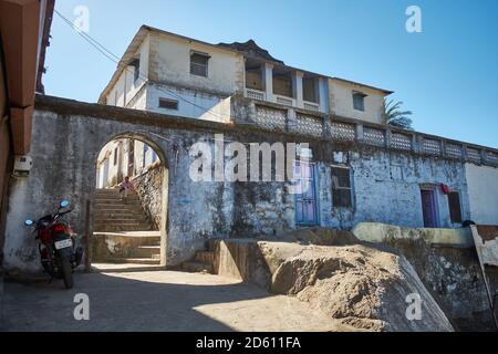 Typical houses and streets of Mount Abu, Rajasthan, India Stock Photo