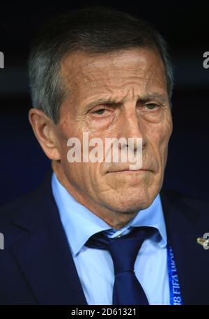 Uruguay manager Oscar Tabarez Stock Photo