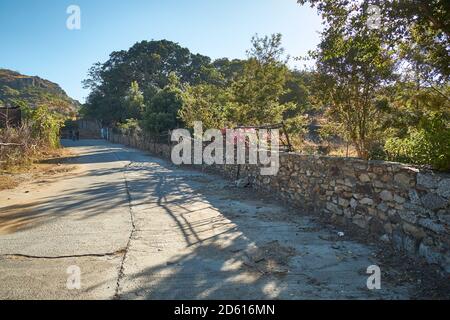 Typical houses and streets of Mount Abu, Rajasthan, India Stock Photo