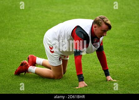 Charlton Athletic's Alfie Doughty during warm-up Stock Photo