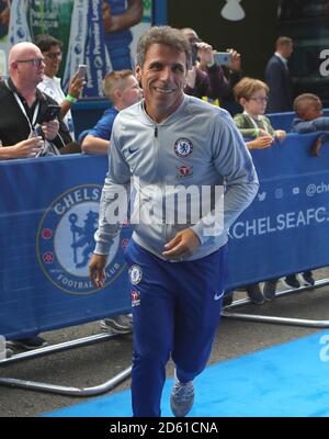 Chelsea Assistant Manager Gianfranco Zola arriving at the stadium ahead of the match  Stock Photo