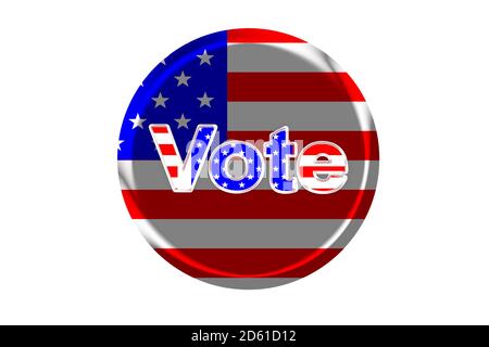 USA Election Sign Sticker Vote Stock Photo