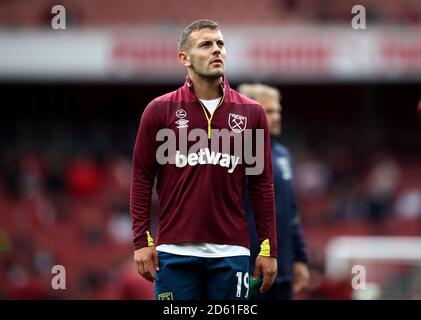 West Ham United's Jack Wilshere warms up before the game Stock Photo