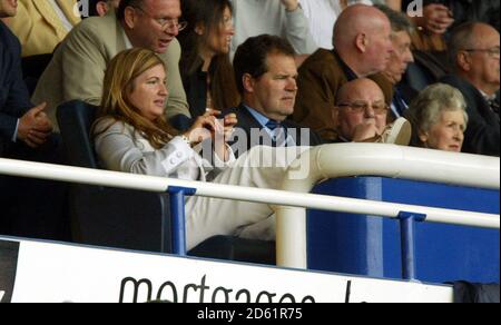 Birmingham City's managing Director Karren Brady watches from the directors box Stock Photo