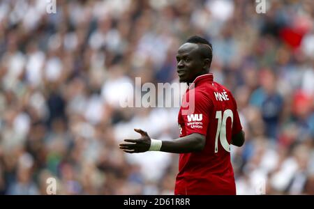 Liverpool's Sadio Mane reacts during the match  Stock Photo