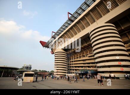 A view outside the San Siro stadium before the game Stock Photo