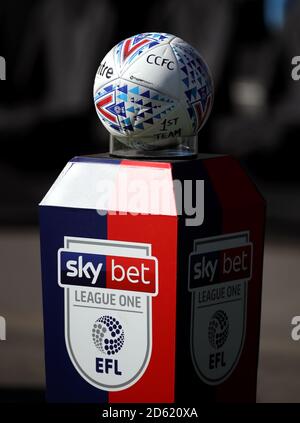 A general view of the match ball prior to the match Stock Photo