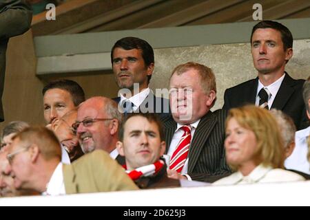 Former Manchester United midfielder Roy Keane watches the game between Sunderland and West Bromwich Albion Stock Photo