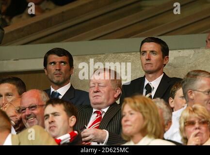 Former Manchester United midfielder Roy Keane watches the game between Sunderland and West Bromwich Albion Stock Photo