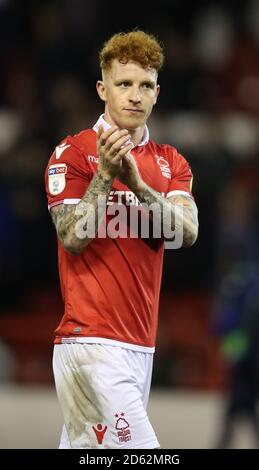 Nottingham Forest's Jack Colback during the Sky Bet Championship match at the City Ground Nottingham  Stock Photo