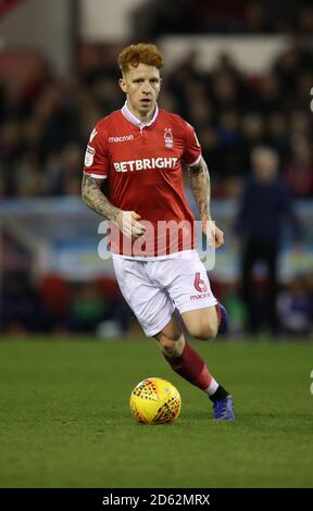 Nottingham Forest's Jack Colback during the Sky Bet Championship match at the City Ground Nottingham  Stock Photo