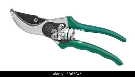 garden pruner path isolated on white Stock Photo