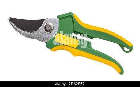 garden pruner path isolated on white Stock Photo