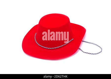 Red hat on a white background Stock Photo