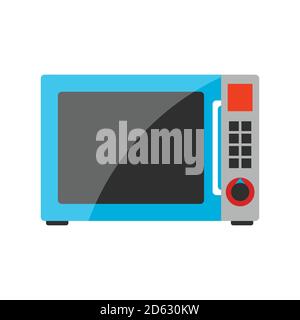 Stylized illustration of microwave oven. Stock Vector