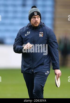 Coventry City physiotherapist Andrew Hemming before the game Stock Photo