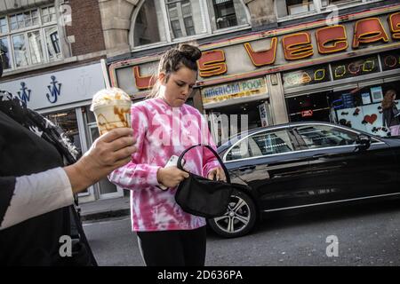 Street scene outside Las Vegas amusement arcade on Wardour Street, Soho, London, West End. England, United Kingdom Stock Photo