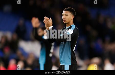 West Bromwich Albion's Mason Holgate applauds the fans at the end of the match Stock Photo