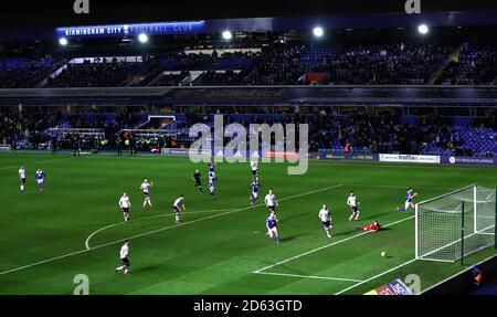 Birmingham City's Che Adams (right) rues a missed chance Stock Photo