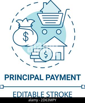 Principal payment concept icon Stock Vector