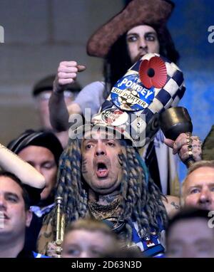 John Portsmouth Football Club Westwood shows his support in the stands Stock Photo