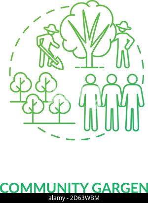 Community gargen concept icon Stock Vector