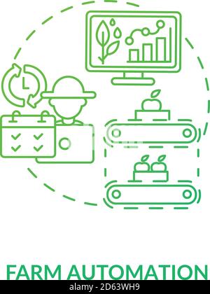 Farm automation concept icon Stock Vector