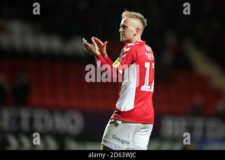 Charlton Athletic's Ben Reeves celebrates scoring his side's first goal ...