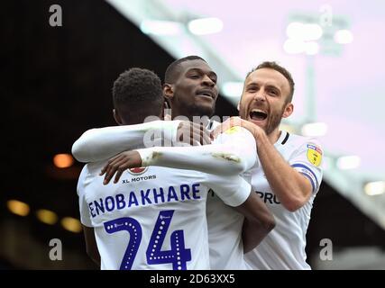 Coventry City's Amadou Bakayoko celebrates scoring the opening goal Stock Photo