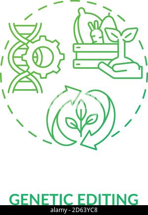 Genetic editing concept icon Stock Vector