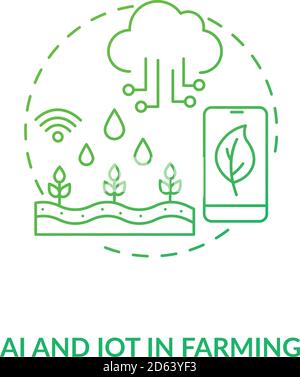 AI and IoT in farming concept icon Stock Vector Image & Art - Alamy