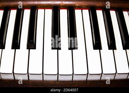 Piano Keys Close Up Stock Photo