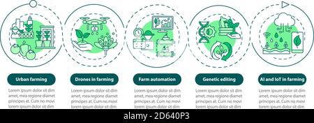 Agriculture innovation vector infographic template Stock Vector