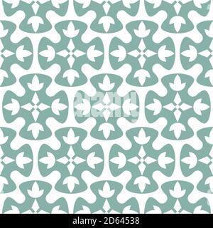 Blue seamless vector geometric oriental style pattern background. Stock Vector