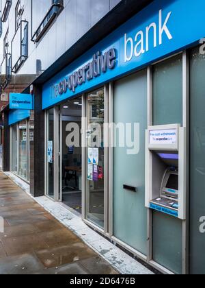 Co-Operative Bank Branch - the Co-Operative Bank branch in Ipswich, Suffolk. Co-Op Bank Branch Ipswich. Stock Photo