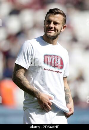 West Ham United's Jack Wilshere ahead of the match Stock Photo