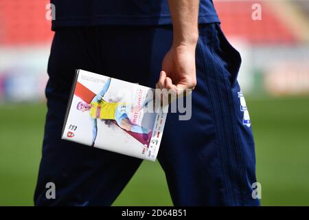 A general view of the official match day programme Stock Photo