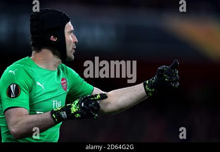 Arsenal Goalkeeper Petr Cech Stock Photo