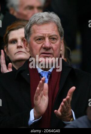 Former Portsmouth chairman Milan Mandaric watches the game against Fulham Stock Photo